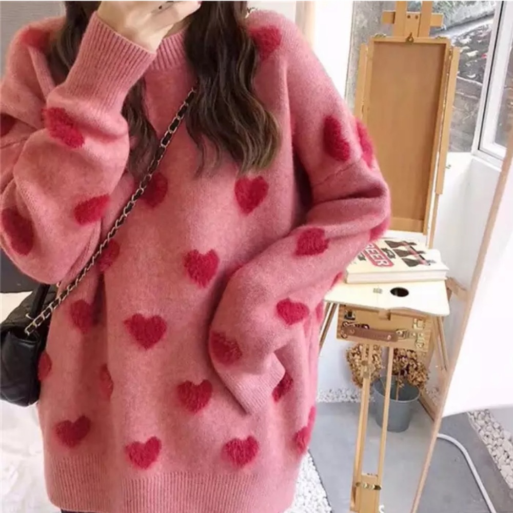 Slim Fit Soft Heart Sweater - Picture 7 of 8